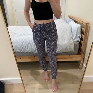 NEW ABERCROMBIE & FITCH FLORAL BLUE NAVY BLACK JOGGERS PANTS HAREM BLOGGER FAVE